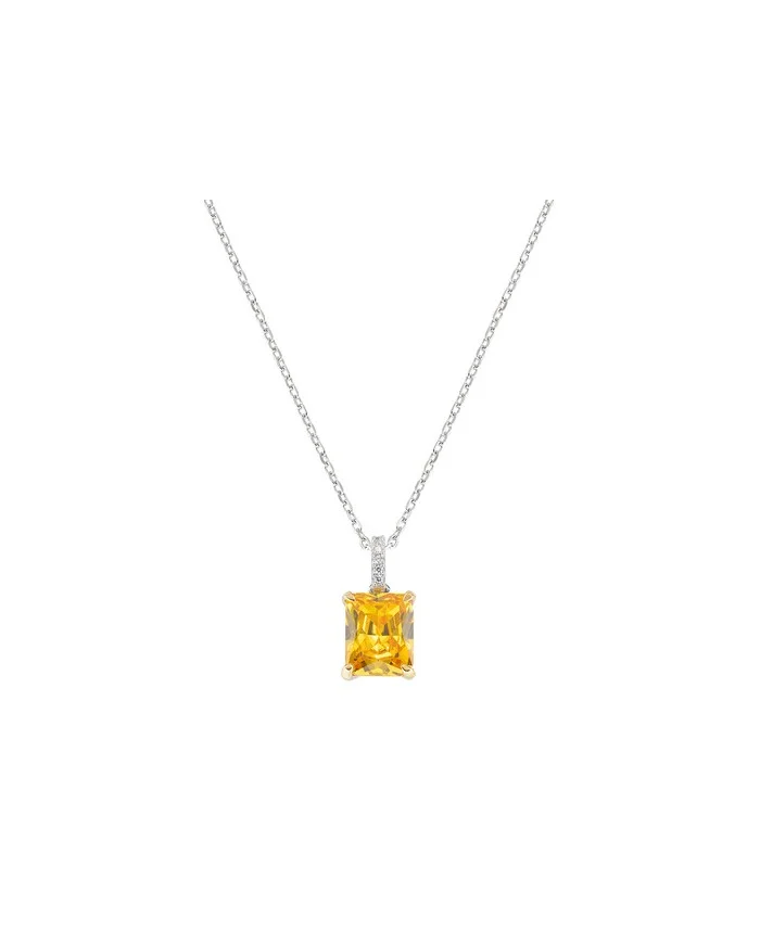 G&M GOLDAMEN Sterling Silver Yellow and White Zirconia Cocktail