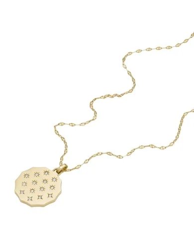 Heritage D-Link Gold-Tone Stainless Steel Chain Necklace - JF04102710 -  Fossil